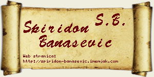 Spiridon Banašević vizit kartica
